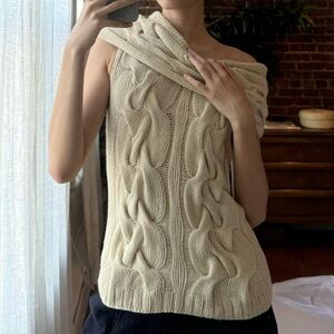 Saks 'Blue' line cashmere hand-knit sweater